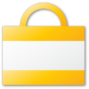 Иконка сумка, покупки, желтый, yellow, shopping, bag 128x128