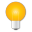 Иконка 'лампы, желтый, yellow, bulb'