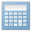 Иконка 'синий, калькулятор, calculator, blue'