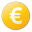 Иконка желтый, евро, валюты, yellow, euro, currency 32x32