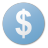 Иконка синий, наличный, доллар, деньги, голубой, валюты, usd, money, dollar, currency, cash, blue 48x48