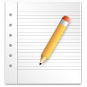 Иконка ручка, писать, лист, изменить, бумага, блог, write, paper, edit 128x128