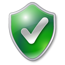Иконка щит, проверено, зеленый, shield, green, checked 128x128
