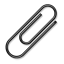 Иконка черный, скрепка, приложения, paperclip, black, attachment 64x64