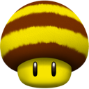 Иконка пчелы, пчела, грибы, mushroom, bee 128x128