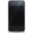 Иконка яблоко, черный, фронт, iphone, front, black, apple 128x128