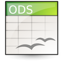 Иконка приложение, vnd.oasis.opendocument.spreadsheet, application 128x128