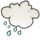 Иконка погода, weather, showers, scattered 128x128