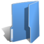 Иконка синий, папка, folder, blue 64x64