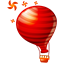 Иконка воздушный шар, pleasance, balloon 64x64